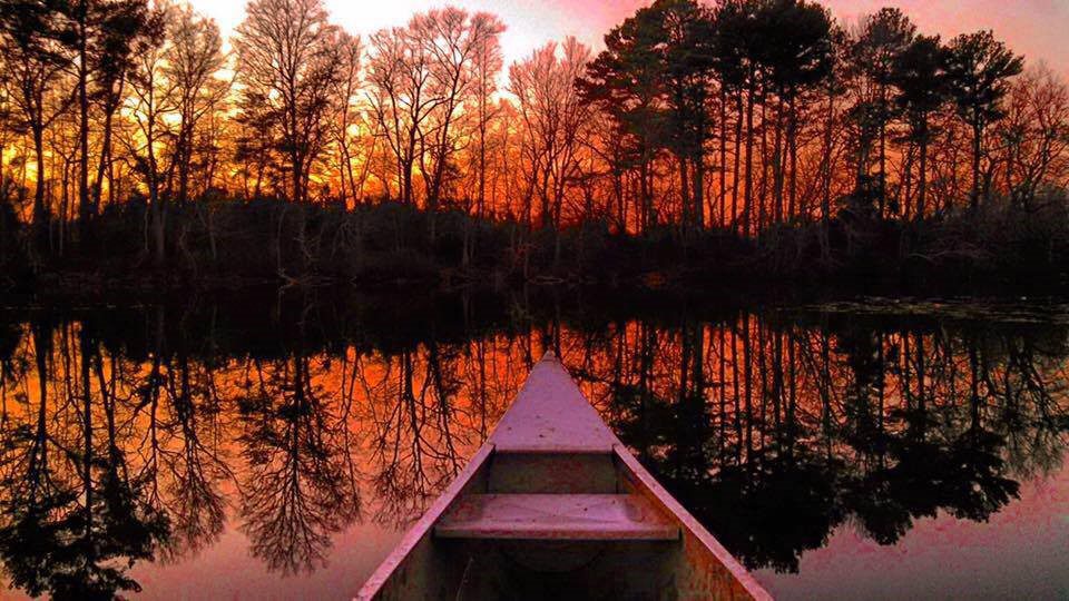 Paddling Abbott's Pond.