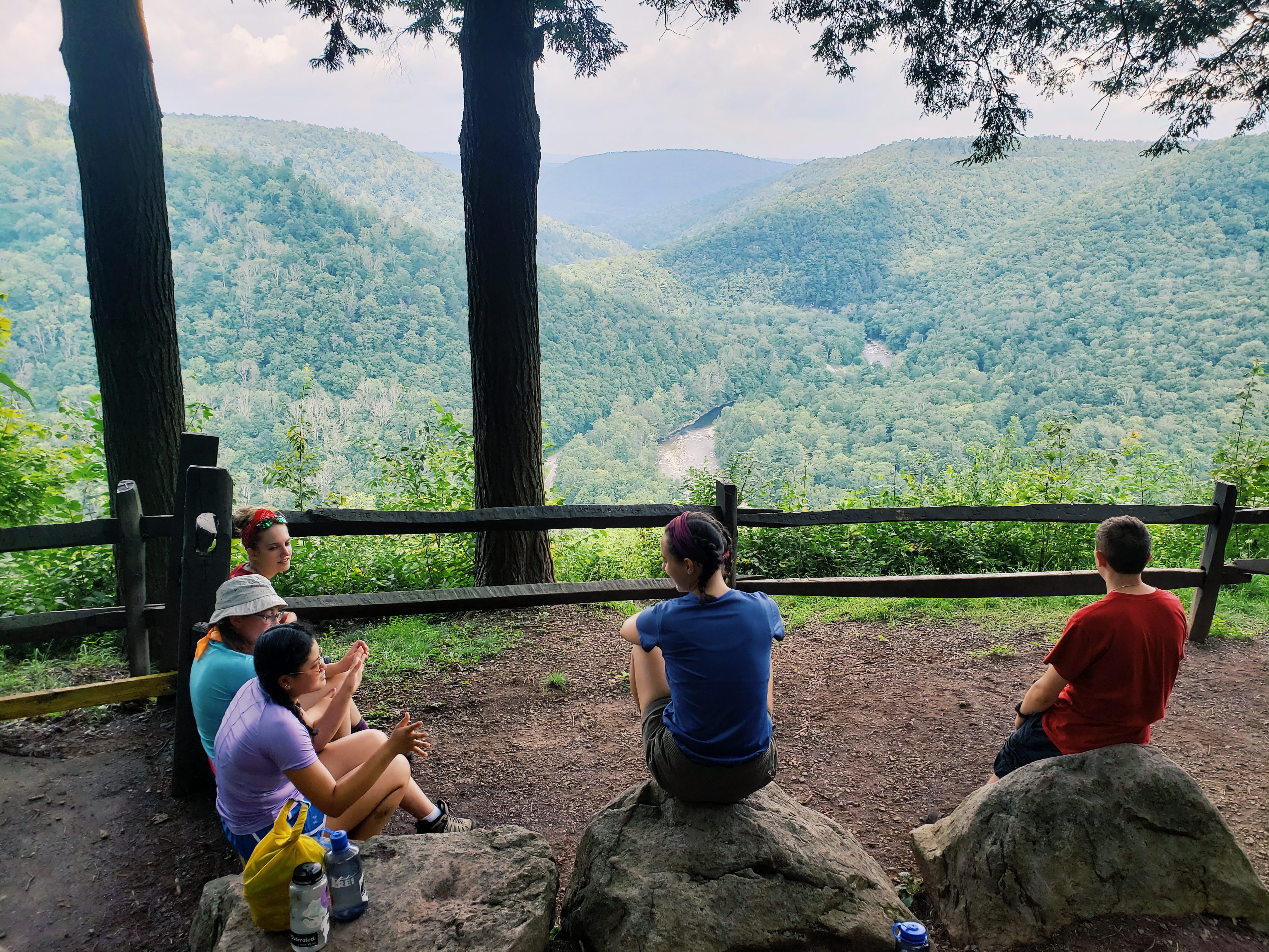Teens enjoying lunch at the Canyon Vista Summit
